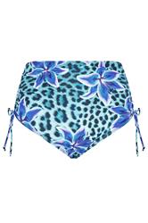 YOURS Plus Size Blue Animal High Waist Tummy Control Bikini Briefs | Yours Clothing 5
