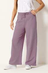 M&Co Petite Light Purple Wide Leg Joggers | M&Co 1