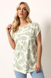 YOURSET 3 PACK Plus Size Green Palm Leaf & Zebra T-Shirts | Yours Clothing 2
