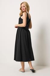 M&Co Light Blue Ditsy Floral Print Sleeveless Midi Dress | M&Co 2