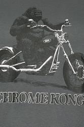 D555 Big & Tall Charcoal Grey Gorilla Biker Print T-Shirt | BadRhino 5