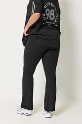 YOURS Plus Size Black Active Flared Leggings | Yours Clothing 2