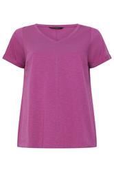 EVANS Curve Purple Cotton T-Shirt