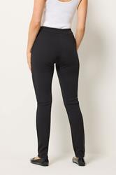 LTS Tall Women's Black Textured Slim Leg Trousers | Long Tall Sally 2