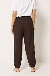 M&Co Petite Chocolate Brown Balloon Trousers | M&Co 2