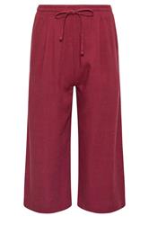 M&Co culottes de lino color morado baya