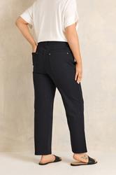 EVANS Plus Size Black Straight Leg Denim Jeans | Evans 2