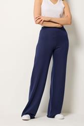 LTS Tall Women's Set Navy Blue Collared Sweatshirt & Wide Leg Trousers | Long Tall Sally 7