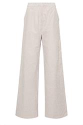 LTS Tall camelbruine broek met streep en wijde pijpen