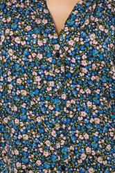 M&Co Black Ditsy Floral Button Front Blouse | M&Co 4