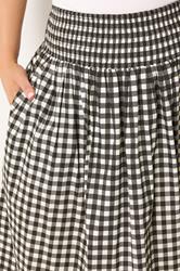 YOURS Plus Size Chocolate Brown Gingham Maxi Skirt | Yours Clothing 4