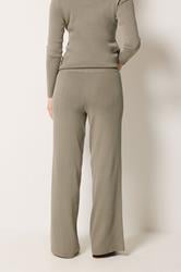 LTS Tall Women's Mocha Brown Knitted Wide Leg Trousers | Long Tall Sally 2