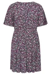 YOURS Plus Size Pink Ditsy Floral Smock Mini Dress | Yours Clothing 6