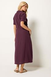 M&Co Berry Purple Utility Shirt Dress | M&Co 2