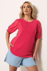 YOURS Plus Size Red Broiderie Anglaise T-Shirt | Yours Clothing 3