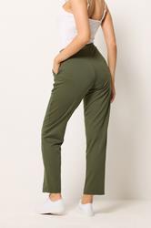M&Co Khaki Green Ponte Seam Detail Trousers | M&Co 4
