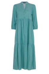 M&Co Green Fine Stripe Tiered Maxi Dress