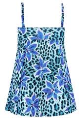 YOURS Plus Size Blue Animal Floral Tankini Top | Yours Clothing 8