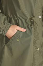 EVANS Plus Size Khaki Green Lightweight Rain Jacket | Evans 6