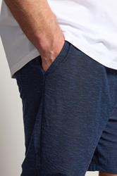 BadRhino Big & Tall Navy Blue Slub Shorts | BadRhino 4