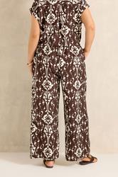 EVANS Plus Size Chocolate Top & Trouser Set | Evans 6