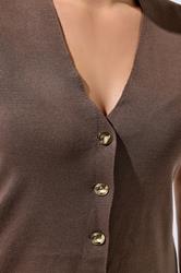LIMITED COLLECTION Plus Size Chocolate Brown Short Sleeve Knitted Top  4