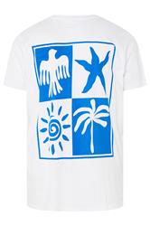 BadRhino Big & Tall White & Blue Graphic T-Shirt | BadRhino 8