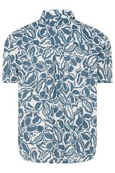 BadRhino Big & Tall Blue Abstract Print Short Sleeve Shirt | BadRhino 7