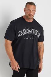 JACK & JONES Big & Tall Black Varsity T-Shirt | BadRhino 2