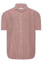 JACK & JONES Big & Tall Cabernet Red Crochet Shirt