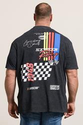 BadRhino Big & Tall Black Acid Wash Nascar Graphic T-Shirt | BadRhino 2
