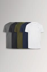 BadRhino Big & Tall 5 Pack Black/White/Navy Blue/Green/Grey Extra Long Core T-Shirts| BadRhino 3