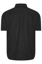 BadRhino Big & Tall Black Textured Revere Shirt | BadRhino 7