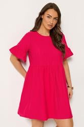 YOURS Plus Size Red Sleeve Anglaise Tunic Mini Dress | Yours Clothing 3