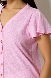 M&Co Petite Pink Short Sleeve Cotton Shirt | M&Co 4