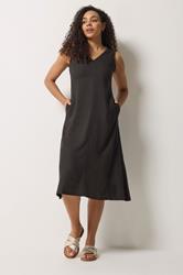 M&Co Chocolate Brown Linen Midi Dress | M&Co 2