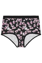 YOURSET 5 PACK Plus Size Pink Inky Floral Full Briefs | Yours Clothing 6