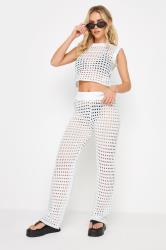 PixieGirl Petite White Crochet Tank Top | PixieGirl 1