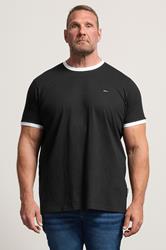BadRhino Big & Tall Black Ringer T-Shirt | BadRhino 3