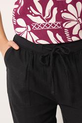 M&Co Black Linen Cropped Trousers | M&Co 4