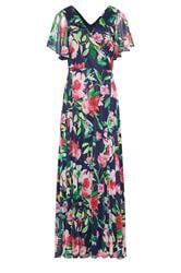 LTS Tall Navy Blue Floral Mesh Maxi Dress