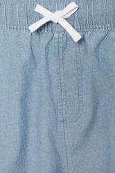 BadRhino Big & Tall Chambray Blue Elasticated Waist Cotton Shorts | BadRhino 6