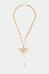 Gold Tone Pendant Layered Chain Necklace | Yours Clothing 3