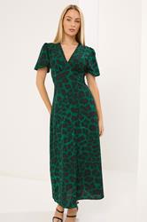 STAR Green Animal Print Satin Dress | StarByJM 1