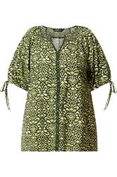 YOURS Plus Size Green Ikat Print Blouse | Yours Clothing 5