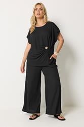 YOURS Plus Size Black Trousers | Yours Clothing 3