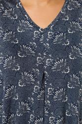 YOURS Plus Size Navy Blue Paisley Pleat Vest Top | Yours Clothing 4