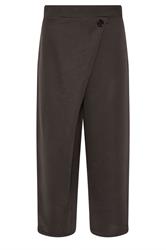 PixieGirl Petite Chocolate Brown Jersey Wrap Wide Leg Trousers