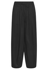 PixieGirl Petite Black Poplin Cotton Barrel Leg Trousers