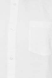 BadRhino Big & Tall White Long Sleeve Linen Blend Shirt | BadRhino 7